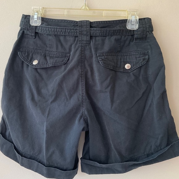 Vintage Lauren Ralph Lauren black cotton shorts with belt size 4 ⭐️⭐️⭐️ - Picture 5 of 8